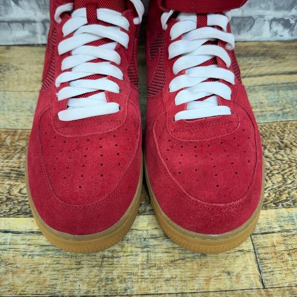 Nike Air Force 1 '07 LV8 High Gym Red Gum 806403-601 Mens Size 11.5 Rare 2017 - Picture 4 of 9